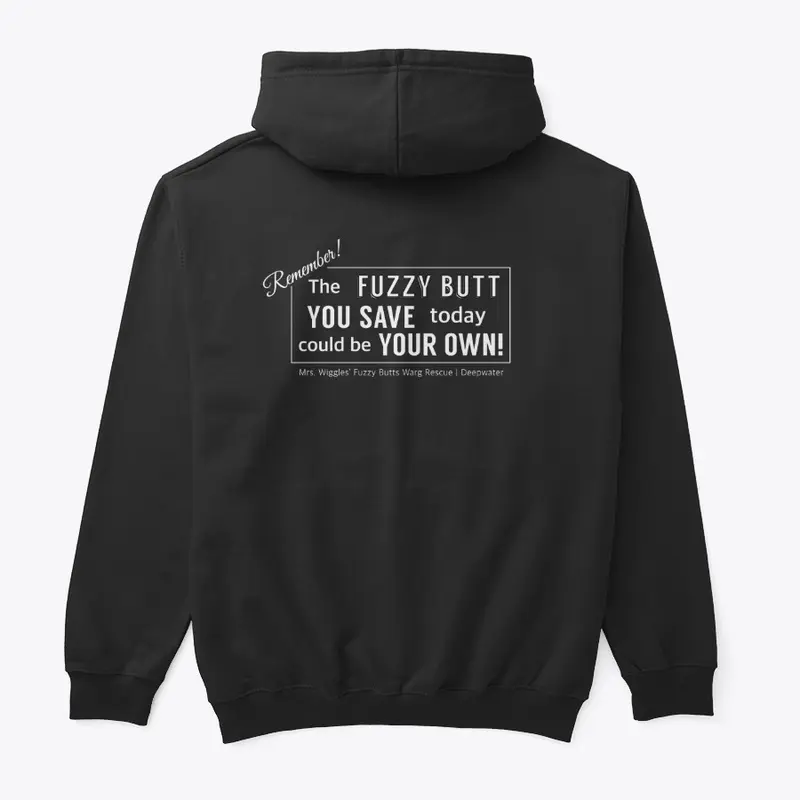 Fuzzy Butts Tagline - White